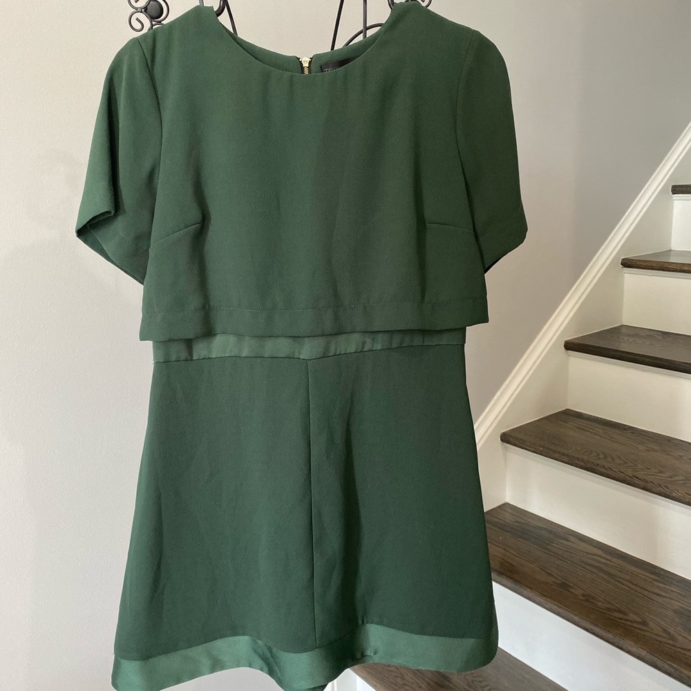 Topshop Petite Green Woman’s Short Dress Size 8
